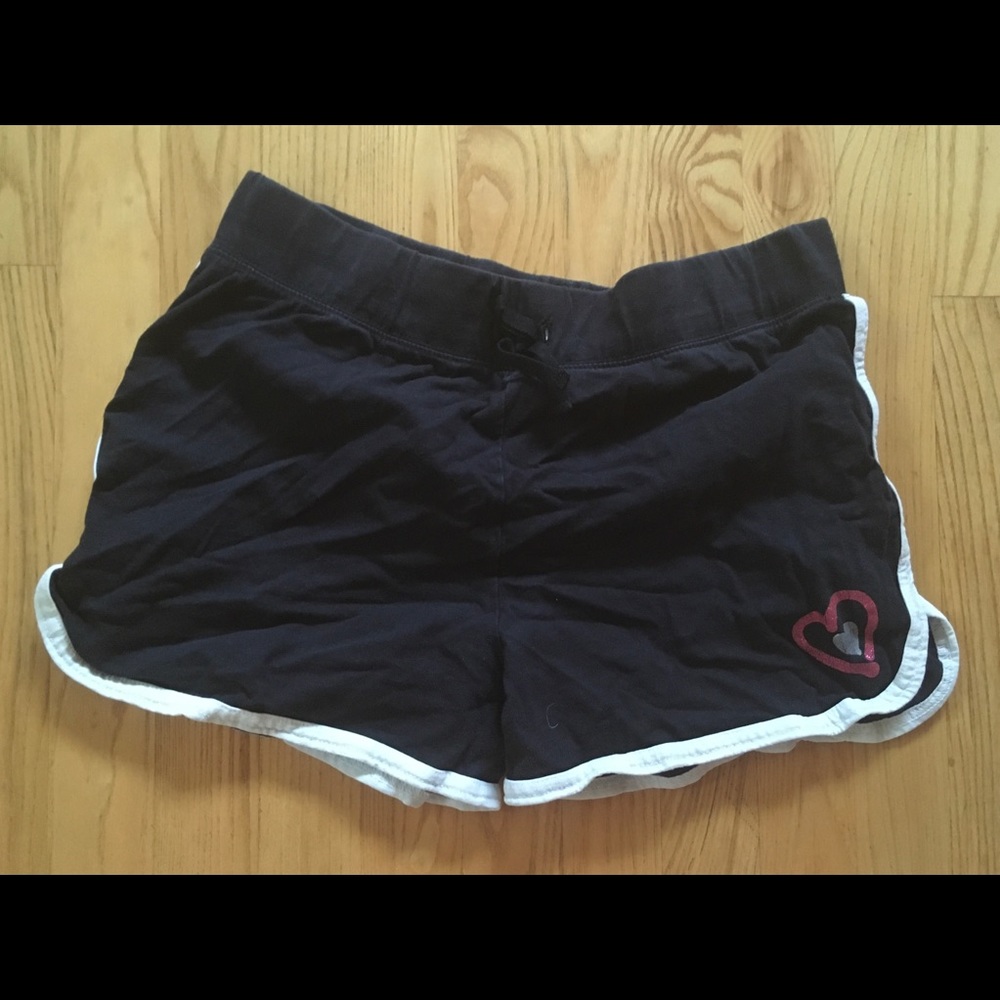 Black with white trim booty shorts